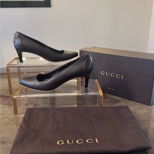 Authentic Gucci Brown Leather Heels